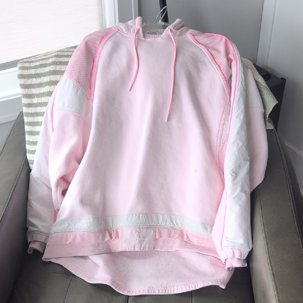 FP Movement by Free People Pink and White Hoodie